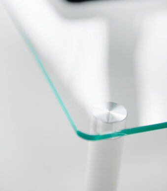 DIGITUS monitorstandaard, glas, wit