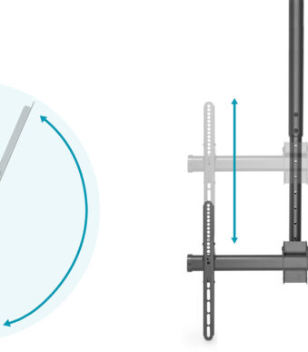 DIGITUS universele Monitor-/TV-plafondhouder, zwart