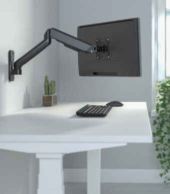 DIGITUS universele monitorarm voor wandmontage, zwart