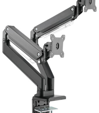 DIGITUS Universal Dual-monitorarm, klembevestiging, zwart