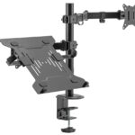 DIGITUS universele monitorarm met notebookhouder, zwart