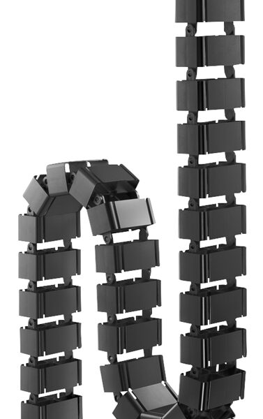 DIGITUS kabelmanagement kabelslang, kleur: zwart