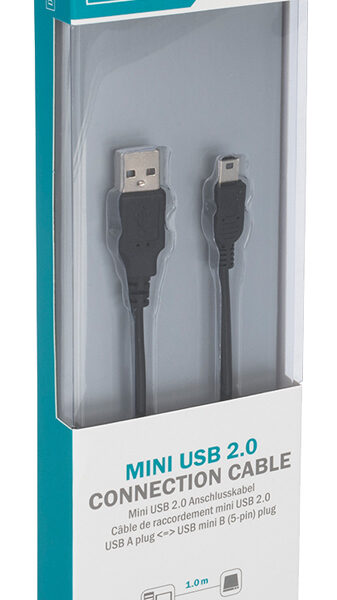 DIGITUS USB 2.0 aansluitkabel, USB-A - Mini USB-B, 1,0 m