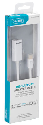 DIGITUS adapterkabel, displayPort Mini - HDMI Typ A, 0,15 m