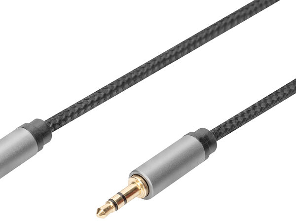 DIGITUS Audio aansluitkabel, 3,5 mm plug, 1,8 m, zwart
