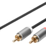 DIGITUS Stereo-Audioadapterkabel, plug - Cinch, 1,0 m