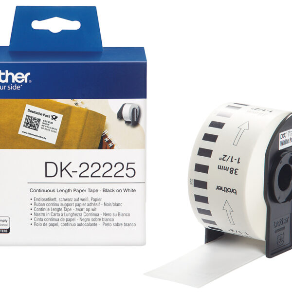 brother DK-22225 eindloos-papieren etiketten, 38 mm x 30,48 m