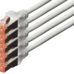 DIGITUS patchkabel Cat. 6, S/FTP, 10,0 m, grijs, 5 stuks