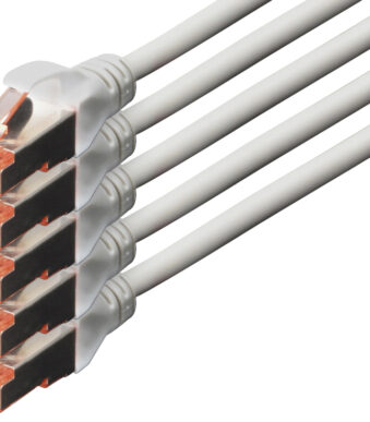 DIGITUS patchkabel Cat. 6, S/FTP, 10,0 m, grijs, 5 stuks