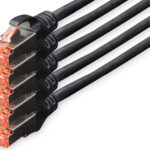 DIGITUS patchkabel Cat. 6, S/FTP, 10,0 m, zwart, 5 stuks