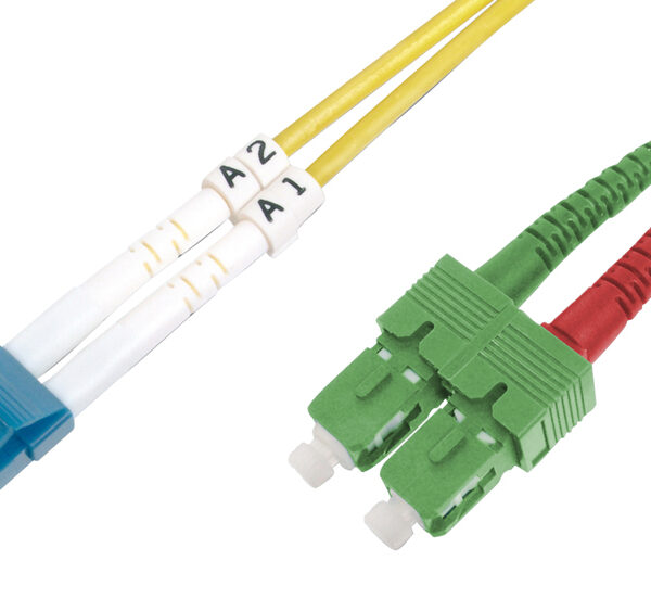 DIGITUS LWL Patchkabel, LC-Duplex - SC-Duplex, OS2, 2,0 m