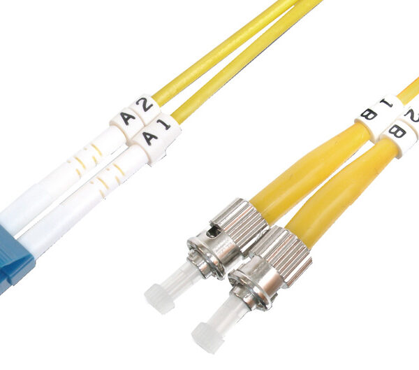 DIGITUS LWL Patchkabel, LC-Duplex - 2 x ST, OS2, 2,0 m