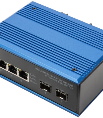 DIGITUS Industrial Gigabit Ethernet PoE Switch, 4+2 poorts