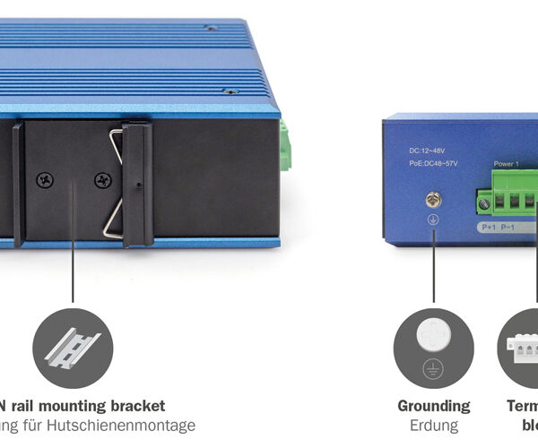 DIGITUS Industrial Gigabit Ethernet Switch, 8+2 poorts