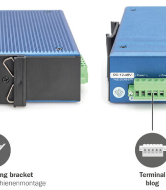 DIGITUS Industrial Gigabit Ethernet Switch, L2 managed, 8+2 poorts