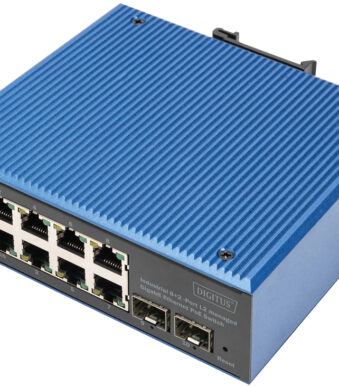DIGITUS Industrial Gigabit Ethernet PoE Switch, managed, 8+2 poorts