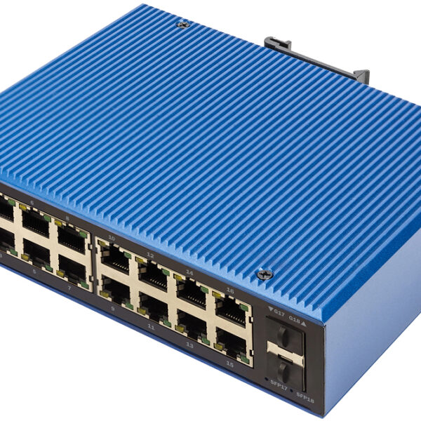 DIGITUS Industrial Gigabit Ethernet Switch, L2 managed, 16+2 poorts
