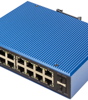 DIGITUS Industrial Gigabit Ethernet PoE Switch, managed,16+2 poorts