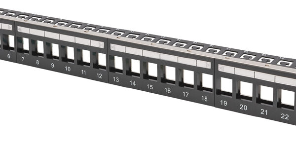 DIGITUS 19' Keystone Patch Panel, 24 poorts, 1 HE, zwart