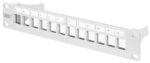 DIGITUS 10' modulair Patch Panel, 12 poorts, lichtgrijs
