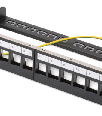 DIGITUS 10´ modulair Patch Panel voor Keystone modules, 12-poorts