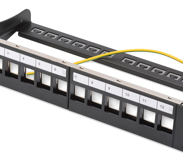 DIGITUS 10´ modulair Patch Panel voor Keystone modules, 12-poorts