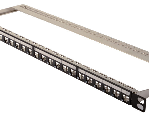 DIGITUS 19´ modulair Patch Panel Cat. 6A, 24 poorts, zwart