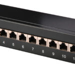 DIGITUS 10´ Patch Panel Cat. 5e, klasse D, 12 x RJ45, 1 HE