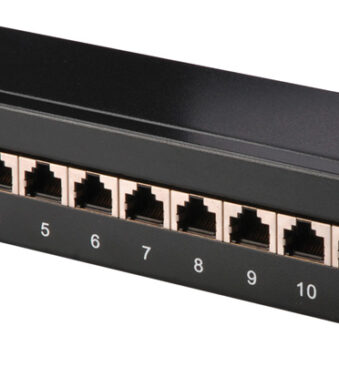 DIGITUS 10´ Patch Panel Cat. 5e, klasse D, 12 x RJ45, 1 HE