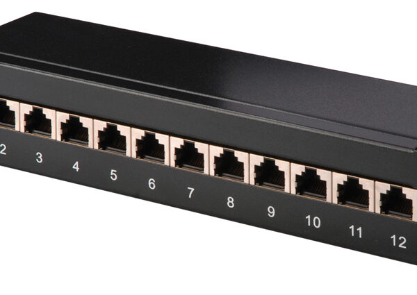 DIGITUS 10´ Patch Panel Cat. 5e, klasse D, 12 x RJ45, 1 HE