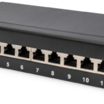 DIGITUS 10' Patch Panel Cat. 6A, afgeschermd, 12-poorts, 1HE