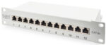 DIGITUS 10' Patch Panel Cat. 6A, afgeschermd, 12-poorts, 1HE