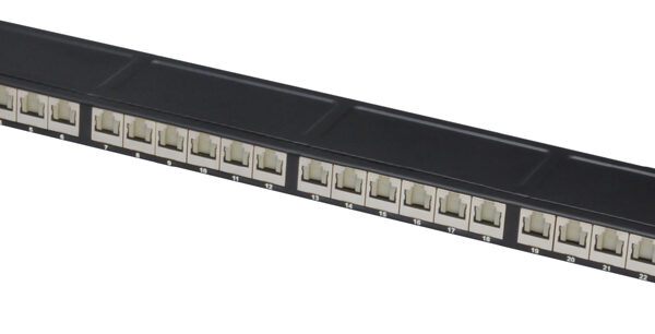 DIGITUS 19´ Patch Panel Cat. 6, klasse E, 24 poorts, zwart
