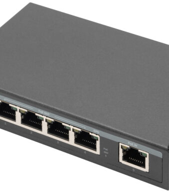 DIGITUS Gigabit 4PPoE Indoor extender, 4-poorts, 802.3at, 60 W