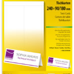 sigel tafelkaart, hoogwit, 185 g/m2, 240 x 90/180 mm