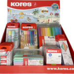 Kores toonbankdisplay Pastel-serie, kartonnen display, gevuld