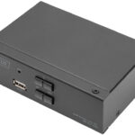 DIGITUS Desktop KVM Switch, 2x1, zwart