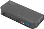 DIGITUS Desktop KVM Switch met geïntegreerde USB-Hub, zwart