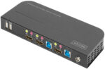 DIGITUS Desktop KVM Switch met geïntegreerde USB-Hub, zwart