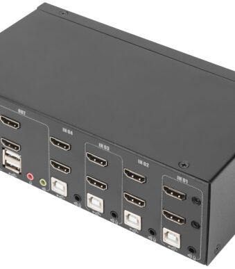 DIGITUS KVM-switch, 4-poorts, Dual-display, 4K, HDMI