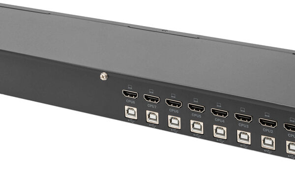 DIGITUS 19' HDMI KVM Switch Single View, 8-poorts