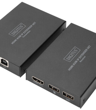 DIGITUS HDMI KVM IP Extender set, zwart