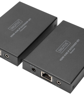 DIGITUS HDMI KVM IP Extender set, zwart