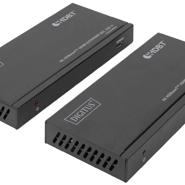 DIGITUS 4K HDBase HDMI Extender set, 150 m, zwart