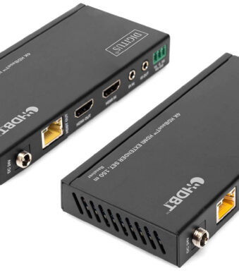 DIGITUS 4K HDBase HDMI Extender set, 150 m, zwart