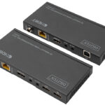 DIGITUS 4K HDBaseT HDMI KVM Extender set, 70 m, zwart