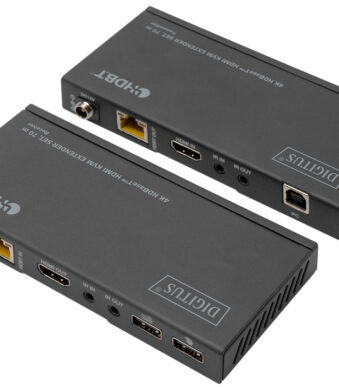 DIGITUS 4K HDBaseT HDMI KVM Extender set, 70 m, zwart