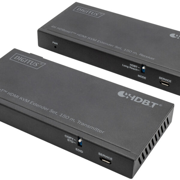 DIGITUS 4K HDBaseT HDMI KVM extender set, 150 m