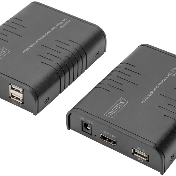 DIGITUS HDMI KVM IP Extender set, Full HD, 120 m