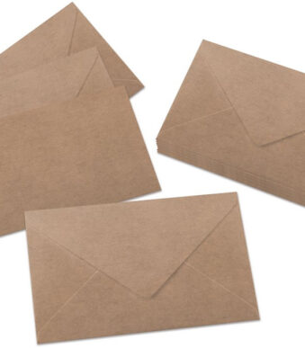 sigel envelop 'Nature', C6, bruin, gegomd, 100 g/m2